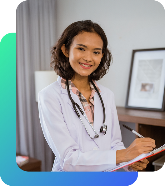 Doctor booking a demo